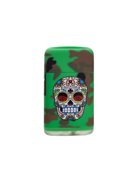 Torch Feuerzeug Mexican Skull Blau