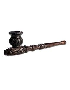 Pipe en Ébène Sculptée 20.7cm