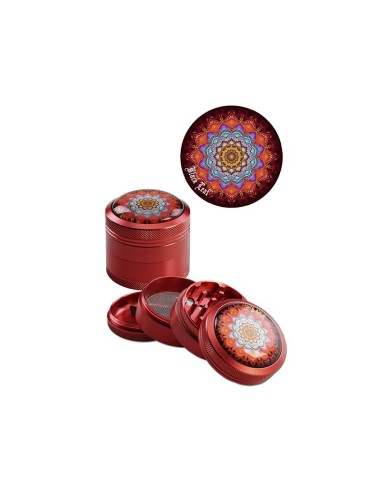 Grinder Black Leaf 4 Parties Mandala Gold 50mm 