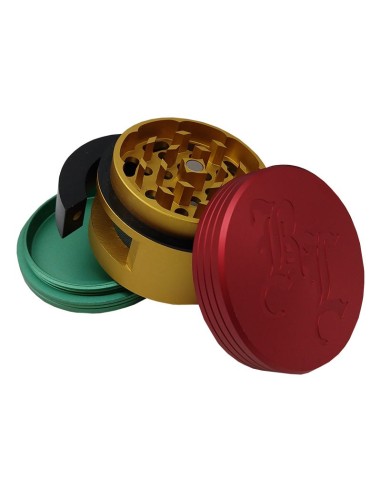 Black Leaf Grinder 3-teilig Door Rasta 64mm