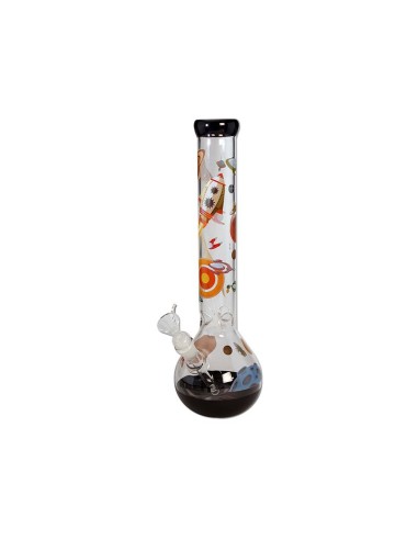 Bong Black Leaf Black Space Ship Flask 41cm