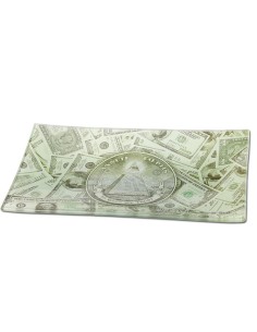 Plateau à Mix Verre Dollars 25.5cm x 15.5cm