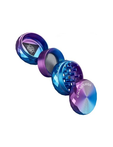 Grinder 4-teilig Champ High Color Duo Blau Violet 53mm