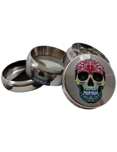 Grinder 4-teilig Champ High Mexican Skull Rasta 40mm