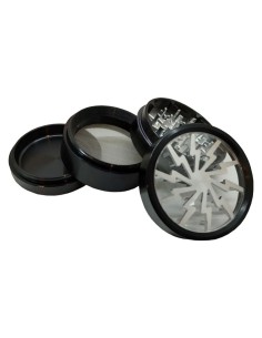 Grinder Amsterdam Lightning Schwarz Silber 63mm
