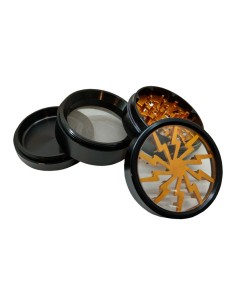 Grinder Amsterdam Lightning Schwarz Orange 63mm