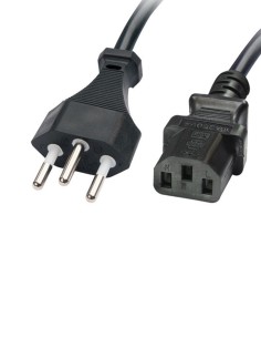 IEC-C13 Stecker weiblich - CH-Stecker männlich mit Kabel 1m