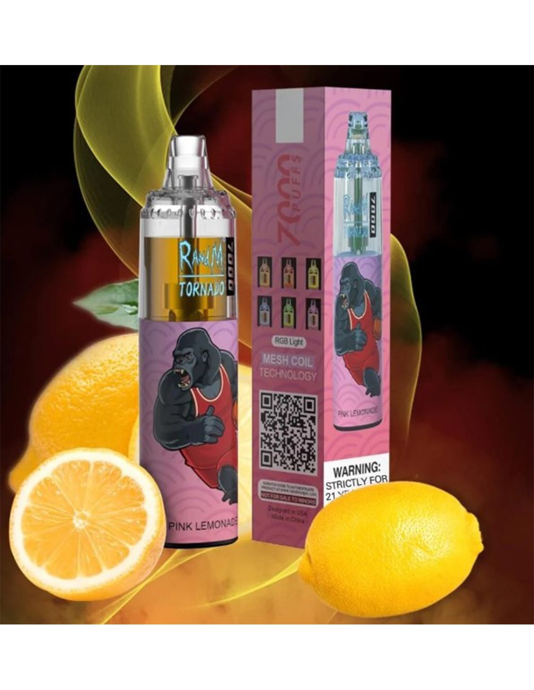 Puff RandM Tornado 7000 Pink Lemonade Nikotinsalz 20mg/ml