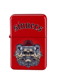 Briquet à Essence Métal Evil Rouge