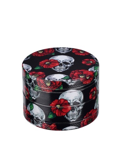 Grinder 4 Parties CH Skull and Roses Rouge 50mm