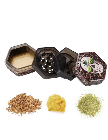 Grinder 4 Parties CH Hexagonal Skull 68mm