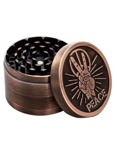 Grinder 4 Parties Amsterdam Copper Peace 60mm en Zinc