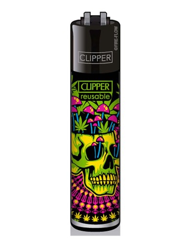 Clipper Trippy Skulls Gelb