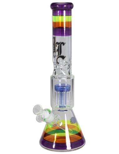 Ice bong Black Leaf Percolateur Bleu 40cm