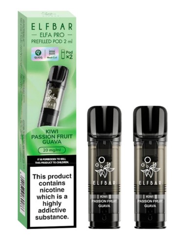 Elf Bar Elfa Pro Pods Passion Kiwi Guava 2ml Sans Nicotine