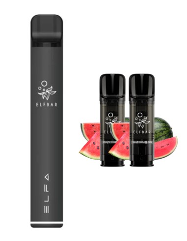 Elf Bar Elfa Pro Starter Kit Black+ Watermelon Sans Nicotine