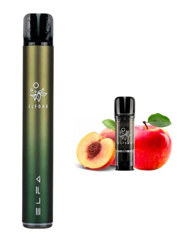 Elf Bar Elfa Pro Starter Kit Aurora Green + Apple Peach Ohne Nikotin