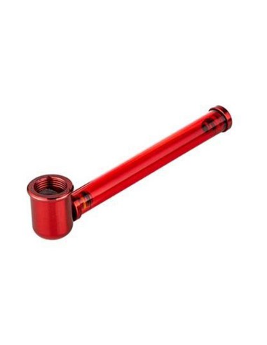 Pipe Métal/Verre Rouge 8cm