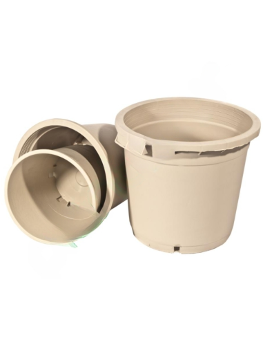 pot rond blanc 27L