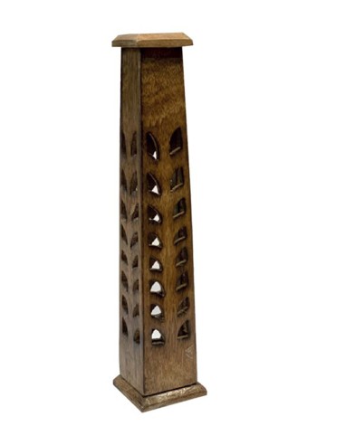 Räucherstäbchenhalter Tower aus Helles Holz
