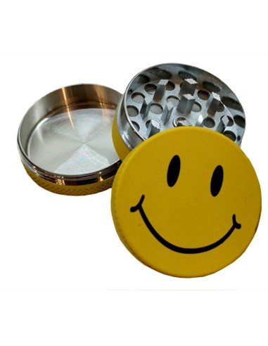 Grinder 3 Parties CH Yellow Face Happy 40mm