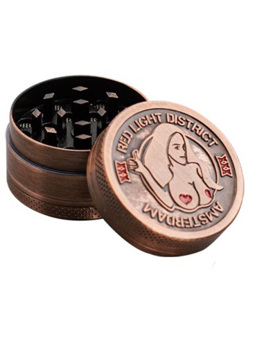 Grinder Amsterdam Red Light Copper 3 Part 40mm aus Zink