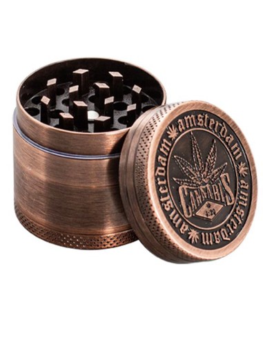 Grinder Amsterdam Cannabis Copper 4 Part. 40mm en Zinc