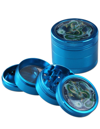 Grinder Black Leaf 4 Part. Dragon Bleu QINGLONG 50mm