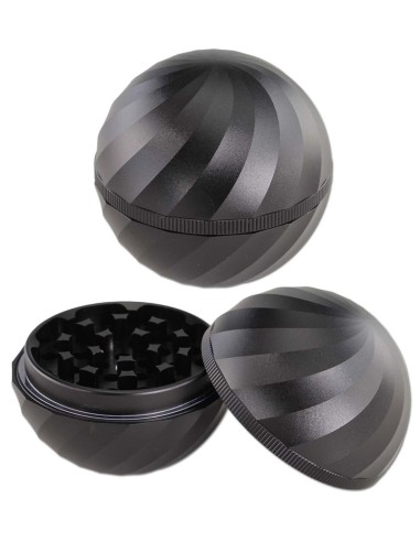 Kugelgrinder Black Leaf 3-teilig Schwarz 62mm