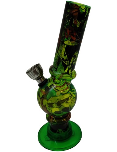 Bong Acrylique "All-Over-Print" Vert 15cm