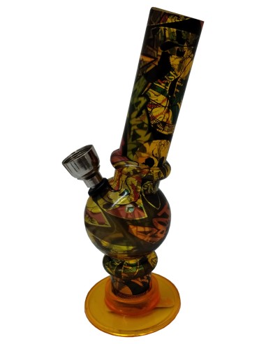 Acrylbong All-Over-Print Orange 15cm