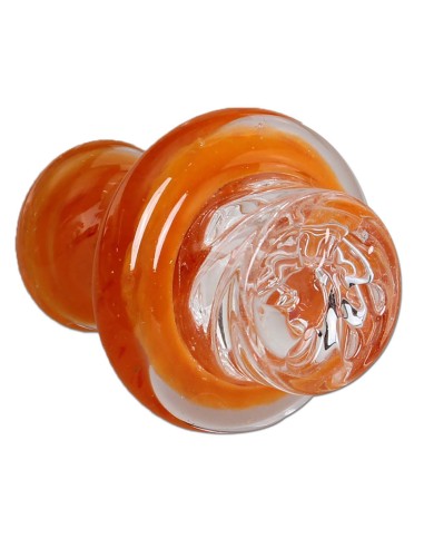 Carb Cap Spinner en Verre Orange