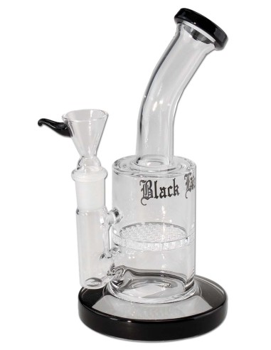 Bong Black Leaf Honey Comb Black 18cm