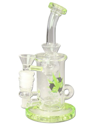 Bong Black Leaf Recycler avec Percolateur Vert 17cm