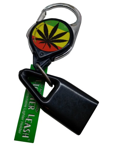 Lighter Leash 420 Rasta Leaf