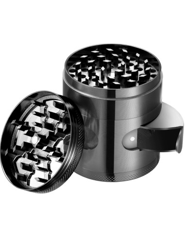 Grinder 4 Parties Métal Éjecteur 63mm Gris