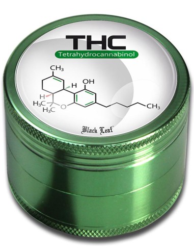 Grinder Black Leaf THC 4-teilig Grün