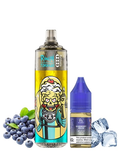 RandM Tornado 9000 Refillable Blueberry On Ice + 10ml 20mg/ml Nikotinsalz