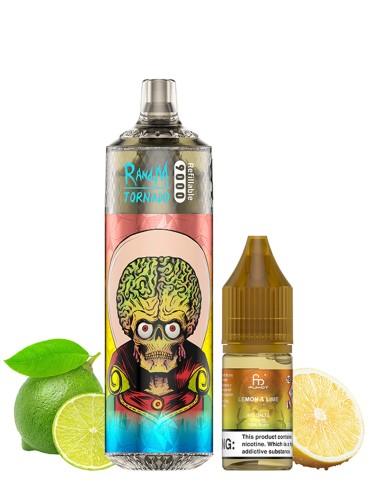 RandM Tornado 9000 Refillable Lemon & Lime + 10ml 20mg/ml Nikotinsalz