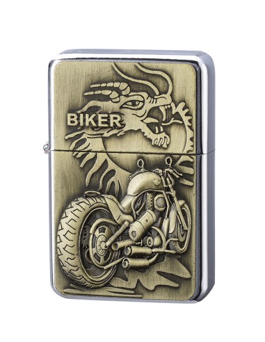 Briquet à Essence Eagle & Bike Moto Gold