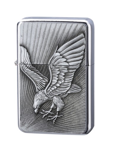 Briquet à Essence Eagle & Bike Eagle Silver