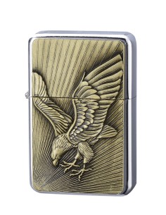 Benzinfeuerzeug Eagle & Bike Eagle Gold