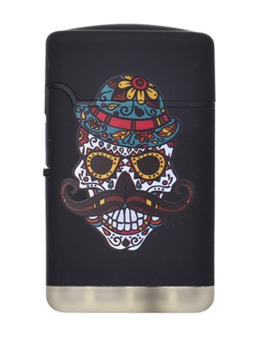 Briquet Torche Skull & Moustache Black Eyes