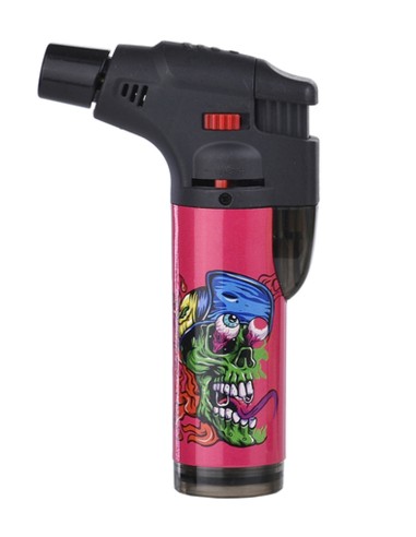 EasyTorch Feuerzeug Crazy Skull Pink