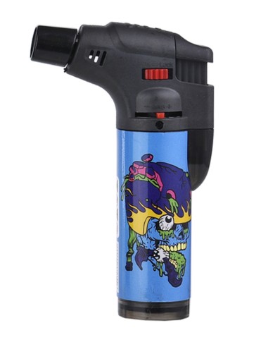 Briquet EasyTorch Crazy Skull Bleu