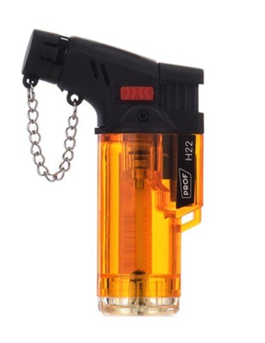 Feuerzeug Blue Flame Transparent Orange
