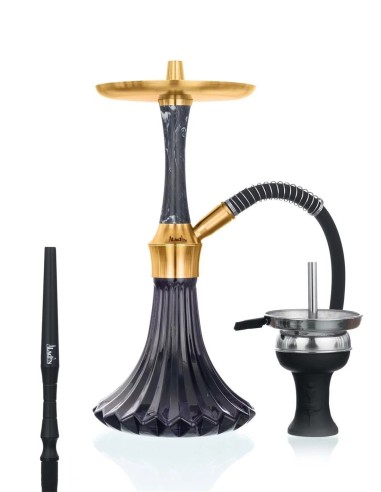 Aladin Shisha Epox 360 Black Gold Pattern