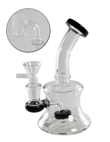 Black Leaf Glasbubbler Trommelperk Kräuter + Öl 14.5cm