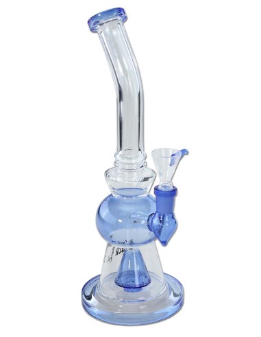 Bong Black Leaf Perkolator Hell Blau 29cm
