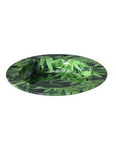 Black Leaf Aschenbecher aus Metall Leafs 14cm